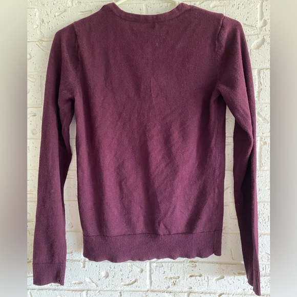 New York & Company Burgundy Cardigan w/Gold Button size small trendy feminine - Picture 4 of 4
